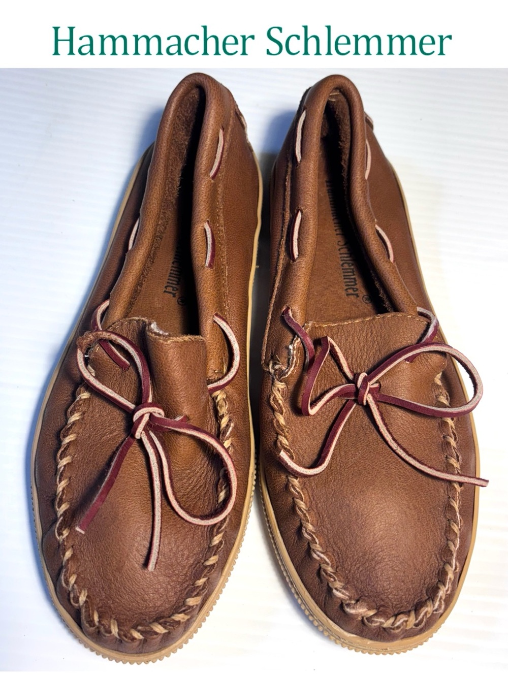 NWOT Mens Hammacher Schlemmer Moccasins 7